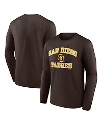 Logo Athletic Men's Brown San Diego Padres Heart Soul Long Sleeve T-Shirt