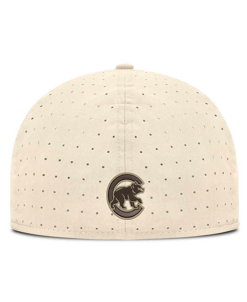 Nike Men's Natural Chicago Cubs True Dri-fit AeroBill Fitted Hat