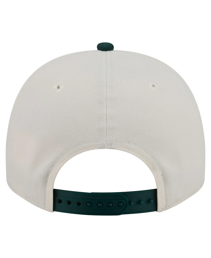 New Era Men's Cream/Dark Green Philadelphia Phillies Chrome A-Frame 9FIFTY Snapback Hat