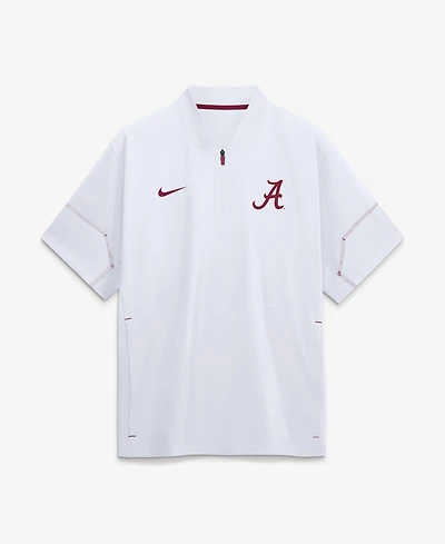 Nike Men's White Alabama Crimson Tide 2026 Sideline Short Sleeve Quarter-Zip Coach Shirt