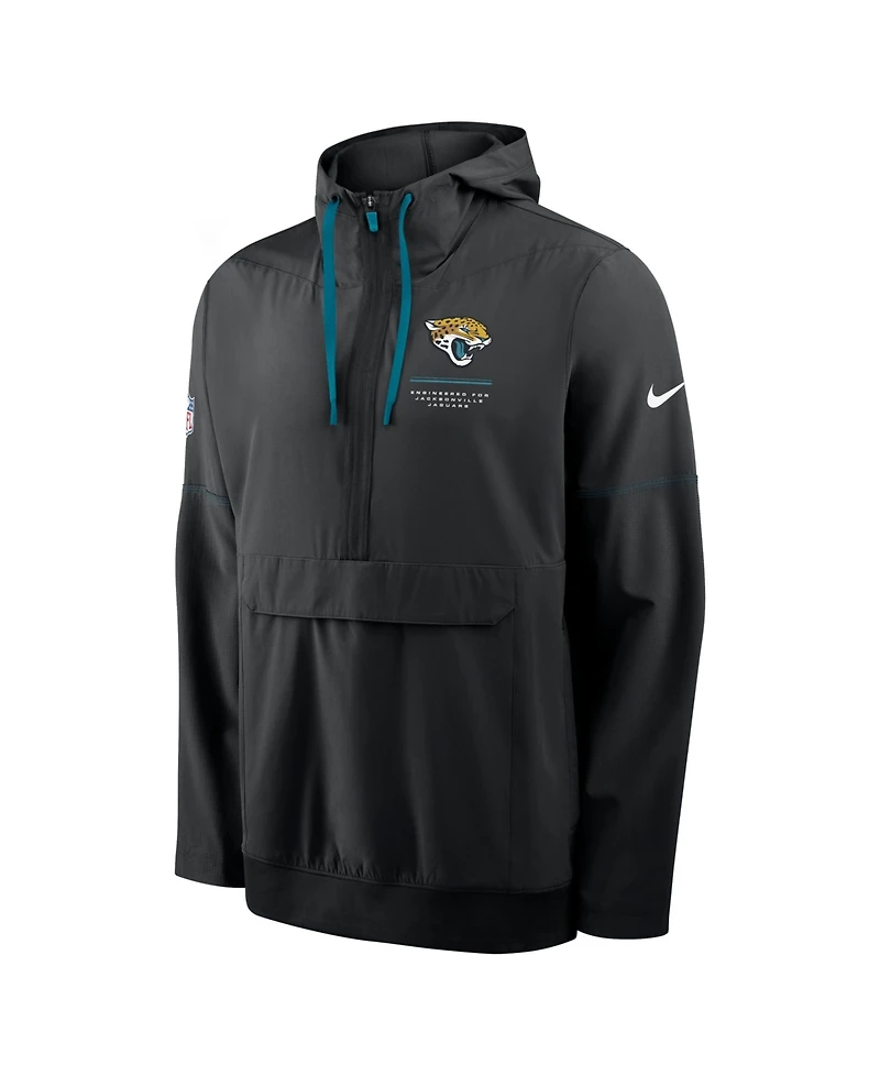 Nike Men's Black Jacksonville Jaguars Sideline Anorak Half-Zip Hoodie