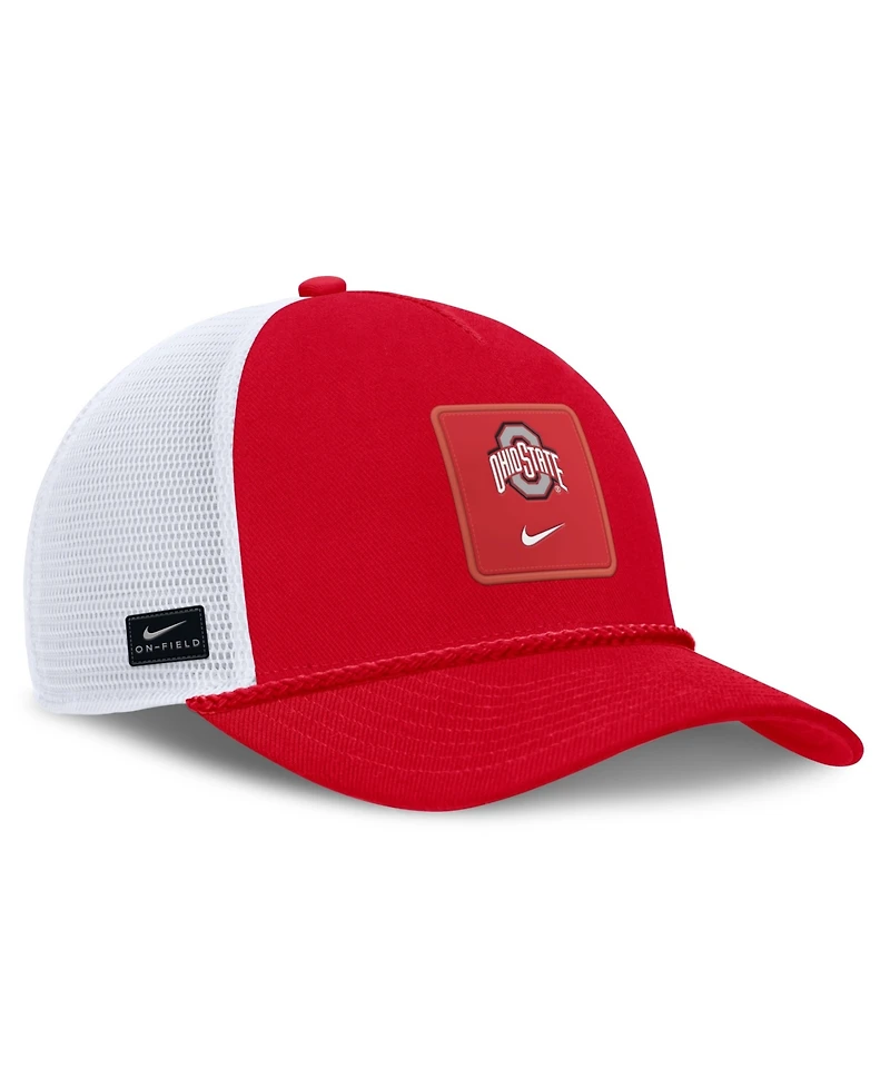 Nike Men's and Women's Scarlet Ohio State Buckeyes 2026 On-Field Gameday Rope Trucker Adjustable Hat