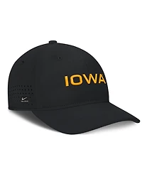 Nike Men's Black Iowa Hawkeyes Gameday Aerobill Swooshflex Dri-fit Hat