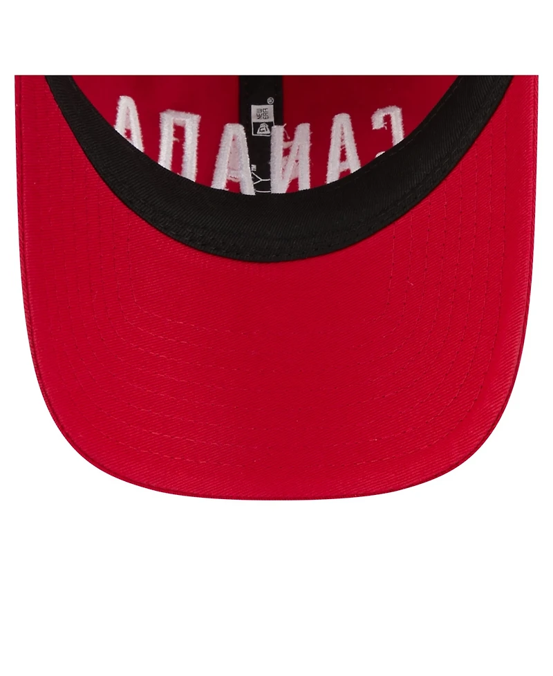 New Era Men's Red Canada Soccer 9TWENTY Country Dad Adjustable Hat
