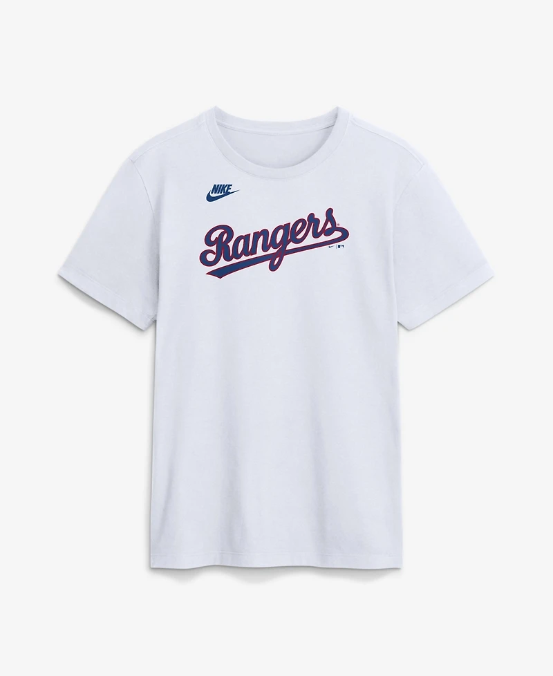 Nike Men's White Texas Rangers Cooperstown Collection Wordmark T-Shirt