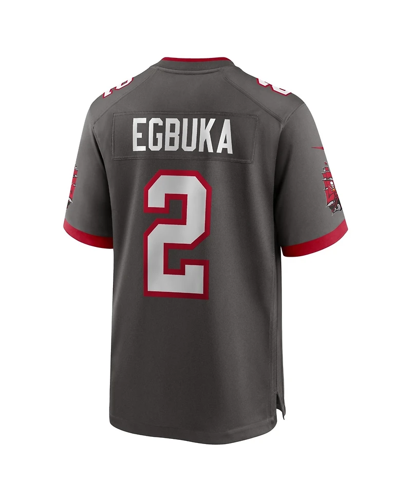 Nike Men's Emeka Egbuka Pewter Tampa Bay Buccaneers Alternate Game Player Jersey