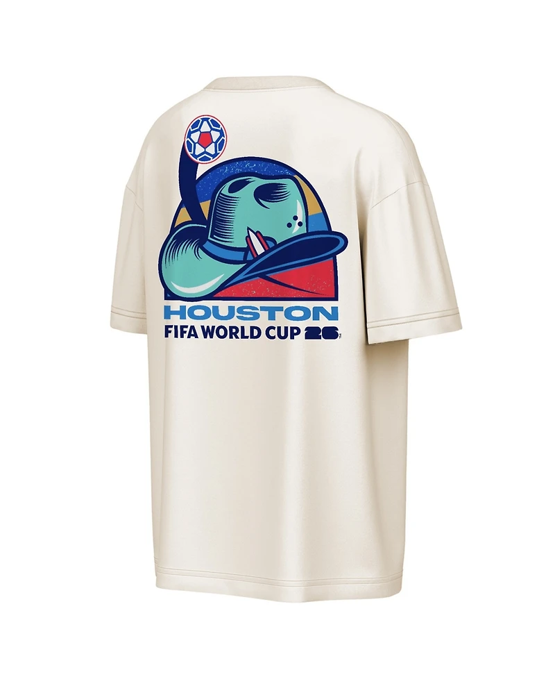 Outerstuff Men's Natural Fifa World Cup 2026 Houston Big City Poster T-Shirt