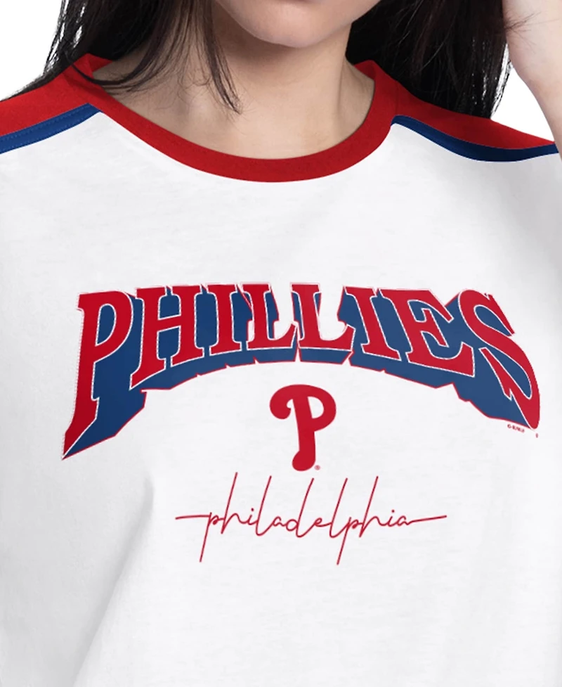 G-iii 4Her by Carl Banks Women's White Philadelphia Phillies First Lane Fashion T-Shirt