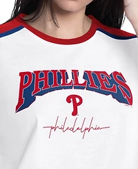 G-iii 4Her by Carl Banks Women's White Philadelphia Phillies First Lane Fashion T-Shirt