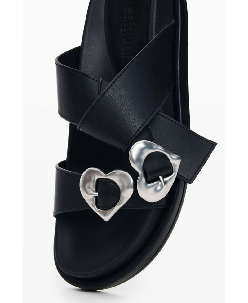 Desigual Women's Sandalia plataforma corazon