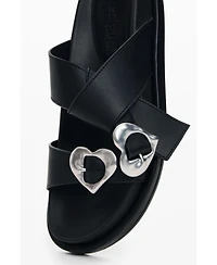 Desigual Women's Sandalia plataforma corazon