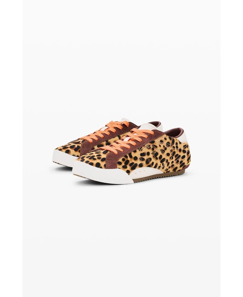 Desigual Women's Animal Print Sneakers Leather