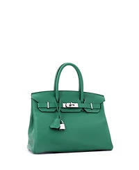Pre-Owned HERMES Birkin 30 Handbag Verso Clemence with Palladium Hardware