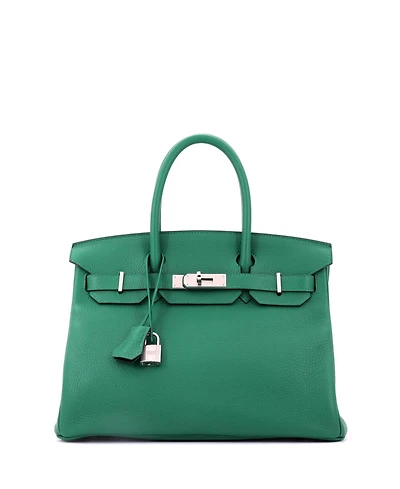 Pre-Owned HERMES Birkin 30 Handbag Verso Clemence with Palladium Hardware