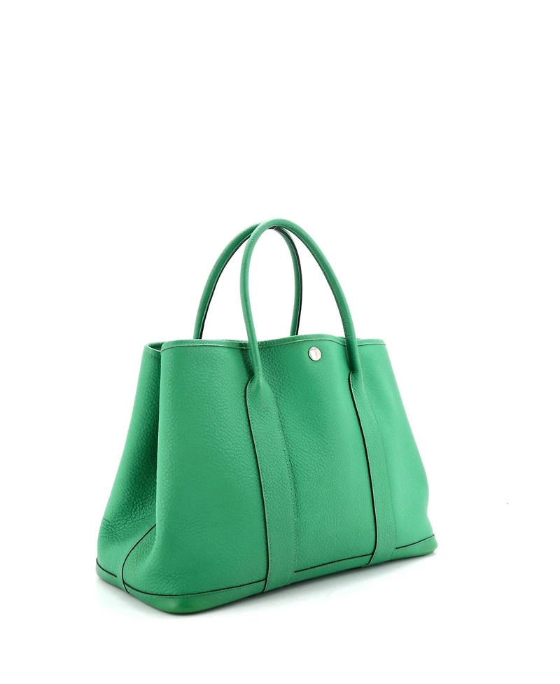 Pre-Owned HERMES 36 Garden Party Tote Leather with Printed Interior