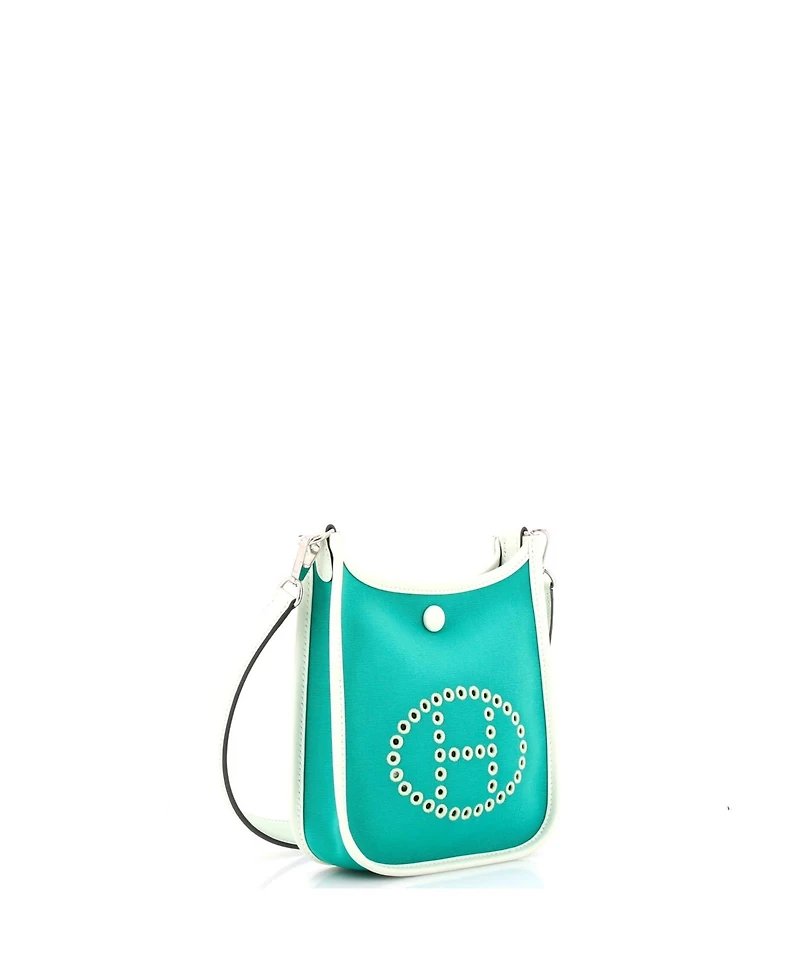 Pre-Owned HERMES Tpm Neo Evelyne Bag Toile and Leather