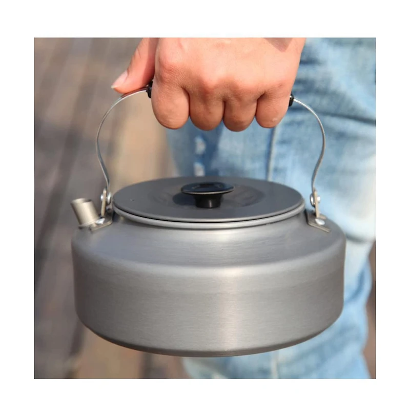 Piscifun Whistling Camping Kettle Aluminum Alloy Portable Coffee Pot with Storage Bag