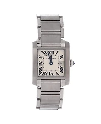 Pre-Owned Cartier Tank Francaise Quartz Watch in Stainless Steel 25mm