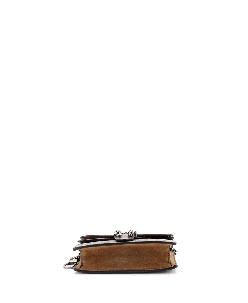 Pre-Owned Gucci Super Mini Dionysus Bag Gg Coated Canvas