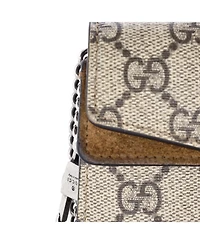 Pre-Owned Gucci Super Mini Dionysus Bag Gg Coated Canvas