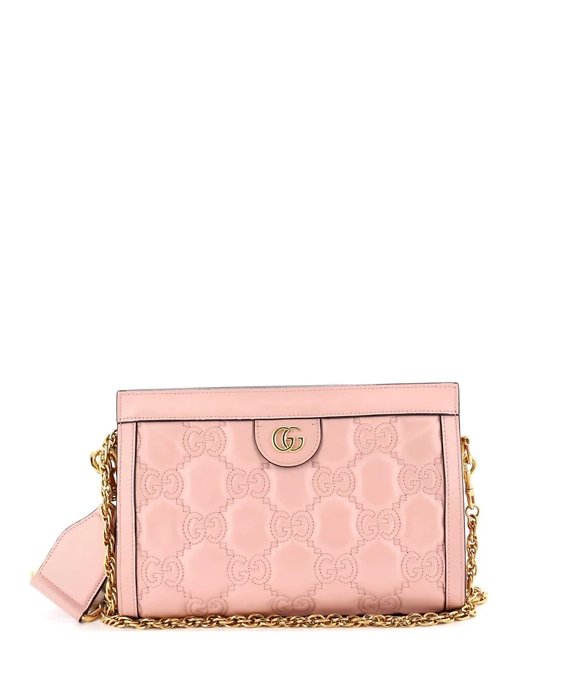 Pre-Owned Gucci Small Gg Shoulder Bag Gg Matelasse Leather