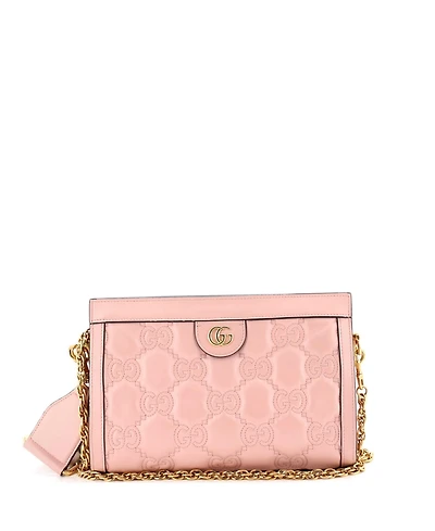 Pre-Owned Gucci Small Gg Shoulder Bag Gg Matelasse Leather