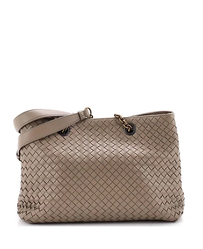 Pre-Owned Bottega Veneta Medium Double Chain Tote Intrecciato Nappa