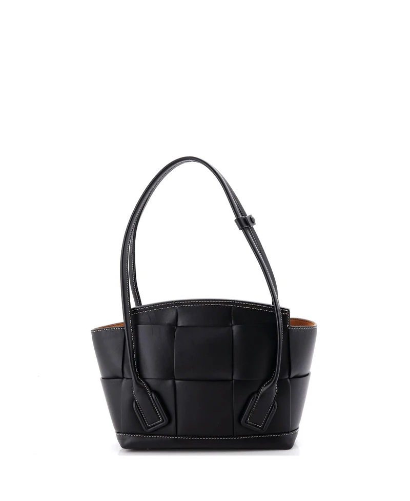 Pre-Owned Bottega Veneta Small Arco Bag Maxi Intrecciato Leather