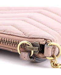 Pre-Owned Gucci Mini Gg Marmont Chain Shoulder Bag Matelasse Leather
