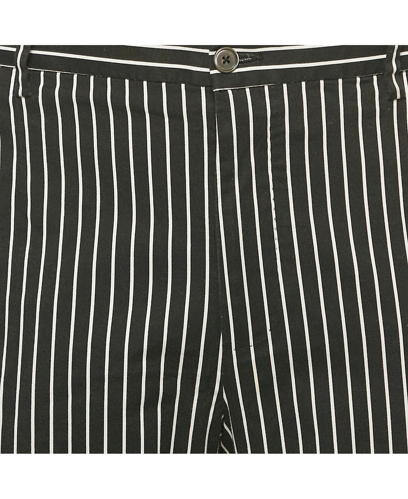 Pre-Owned Dolce & Gabbana Men's Stripe Cotton Contrast Trimmed Trousers