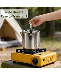 Piscifun Stainless Steel Camping Kettle Foldable Handle Portable Outdoor Coffee Pot