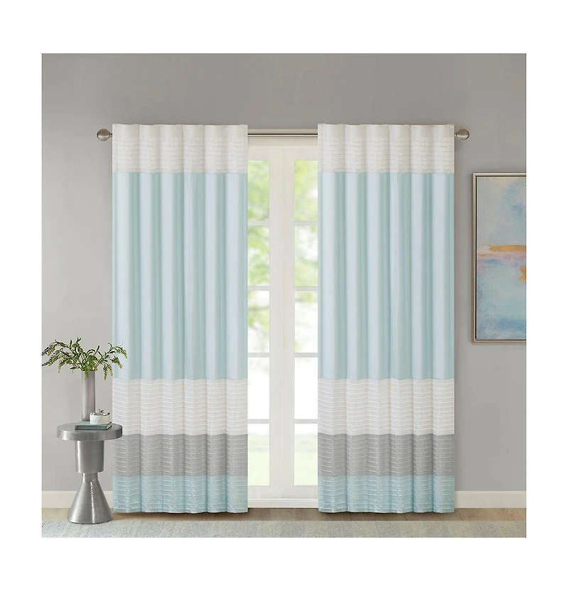Avobird Polyoni Pintuck Curtain Panel Only 1 Pc Panel