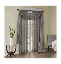 Avobird Solid Crushed Curtain Panel Pair 2 Pcs Window Panels
