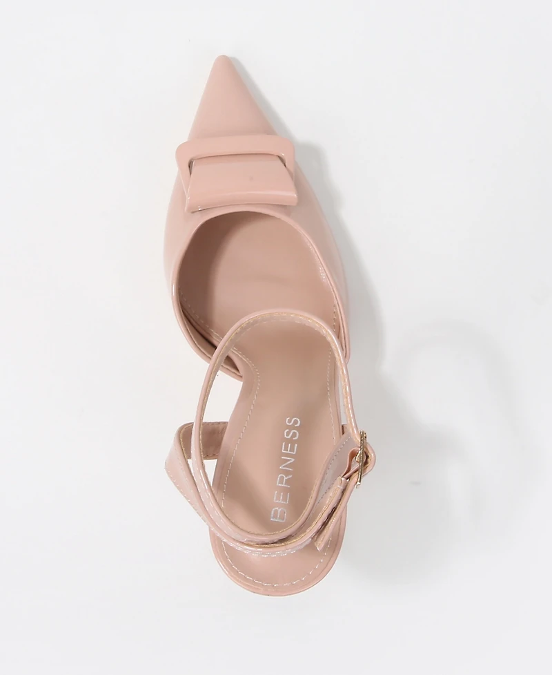 Berness Women's Cindee Patent Buckle Stiletto Pumps