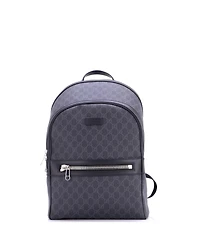 Pre-Owned Gucci Medium Front Zip Pocket Backpack Gg Coated Canvas