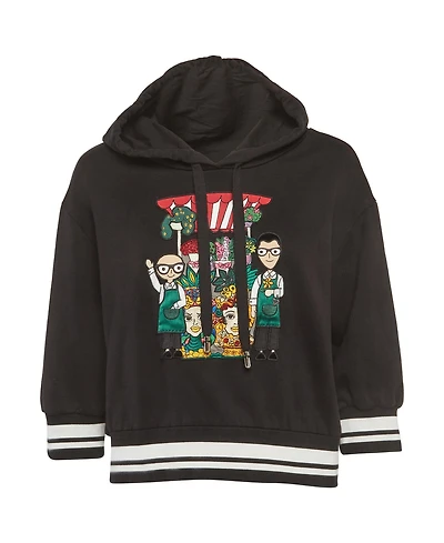Pre-Owned Dolce & Gabbana Women's Cotton Dg Family Patch Hoodie