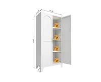 sumyeg 61" 2 Shapely Doors Cabinet Metal Storage Cabinet with Doors and Adjustable Shelves