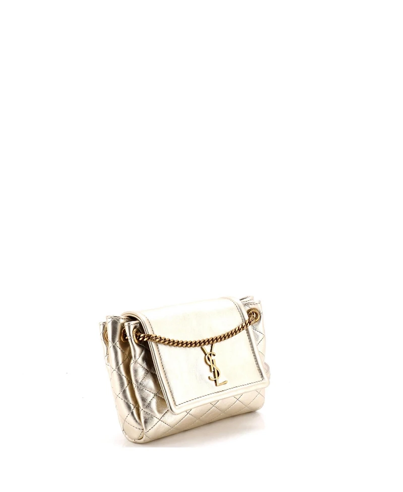 Pre-Owned Saint Laurent Mini Nolita Satchel Quilted Leather