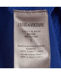 Pre-Owned Zadig & Voltaire Women's Logo Embroidered Jersey Sweatshirt