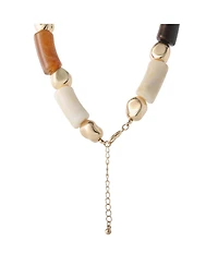 Jessica Simpson Women's Thick Beaded Necklace, 18 Inch + 2 Inch Extender, Gold-Tone Plated Fashion Jewelry