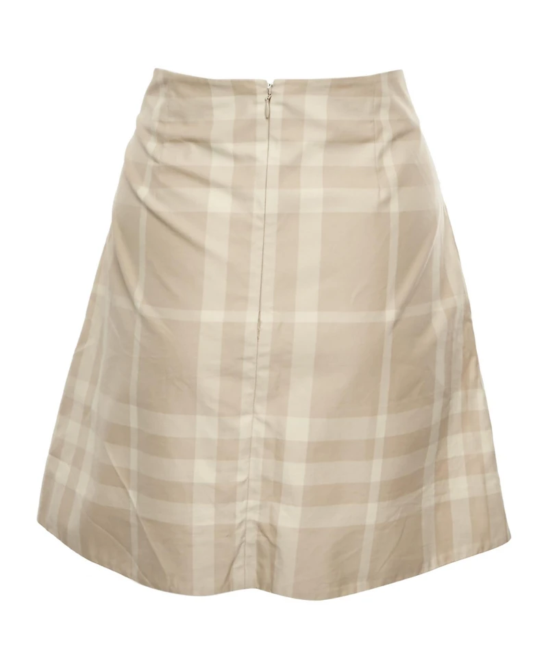 Pre-Owned Burberry Women's Check Gabardine Mini Skirt