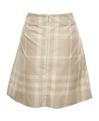 Pre-Owned Burberry Women's Check Gabardine Mini Skirt