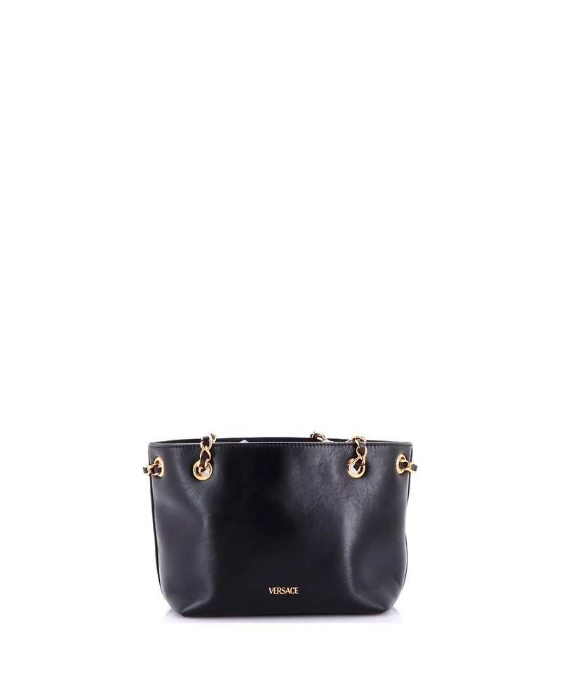 Pre-Owned Versace Mini Medusa Icon Chain Tote Leather