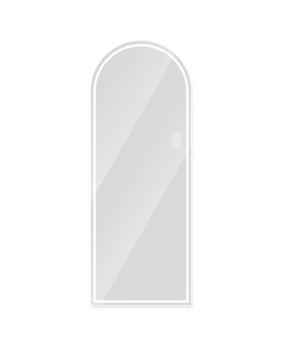 Busdays 65 x 21 Inch Arched Full Length Lighted Mirror Front Led Lighting Dimmable Wall Mounted 3 Color Temperatures Memory Touch Control for Bedroom