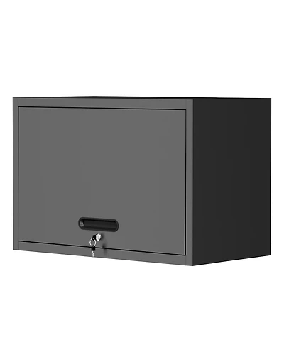 Boyel Living Wall Cabinet Garage Storage Adjustable Shelves Locking Door Steel Organizer