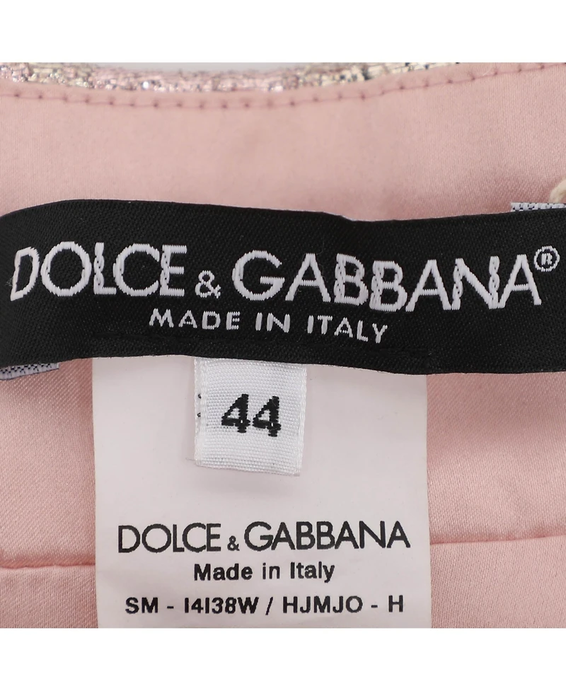 Pre-Owned Dolce & Gabbana Women's Metallic Lurex Mini Skirt
