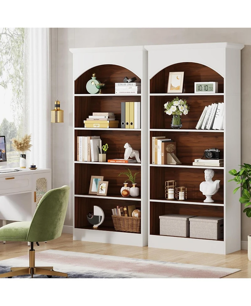 Tribesigns 70.9'' Tall Bookshelf with Storage Shelves, 5-Shelf Bookcase
