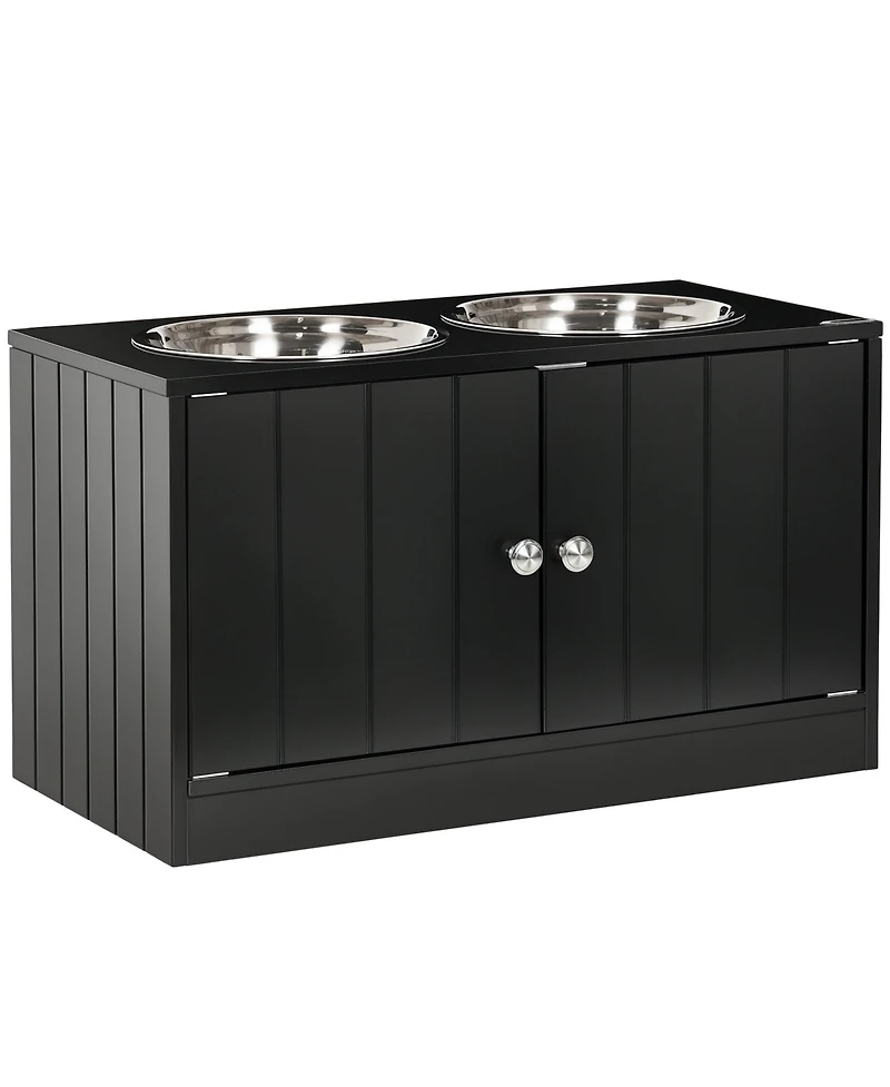 Ruie Elevated Dog Bowls with Storage Cabinet Raised Stand for Large Dogs