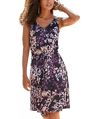 Lascana Women's Floral Sleeveless Dress