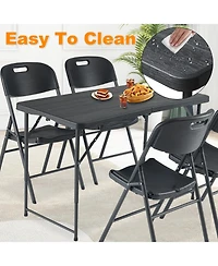 Piscifun Folding Table Portable Adjustable Height Hdpe Steel Lightweight Multi Purpose Indoor Outdoor